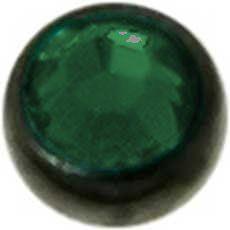 Bijouteria 1.2mm Piercing-Kugel (Kristall, Edelstahl, PVD Beschichtung)