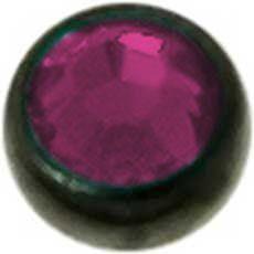 Bijouteria 1.2mm Piercing-Kugel (Kristall, Edelstahl, PVD Beschichtung)