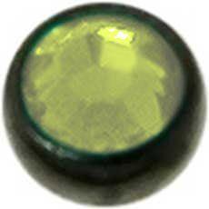 Bijouteria 1.2mm Piercing-Kugel (Kristall, Edelstahl, PVD Beschichtung)