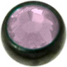Bijouteria 1.2mm Piercing-Kugel (Kristall, Edelstahl, PVD Beschichtung)