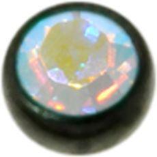Bijouteria 1.2mm Piercing-Kugel (Kristall, Edelstahl, PVD Beschichtung)