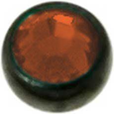 Bijouteria 1.2mm Piercing-Kugel (Kristall, Edelstahl, PVD Beschichtung)