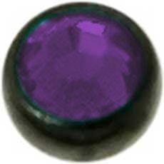 Bijouteria 1.2mm Piercing-Kugel (Kristall, Edelstahl, PVD Beschichtung)