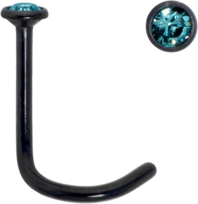 Bijouteria Nasenpiercing (Titan, Kristall, PVD Beschichtung)