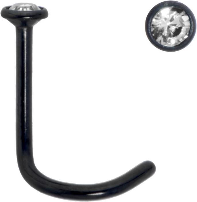 Bijouteria Nasenpiercing (Titan, Kristall, PVD Beschichtung)