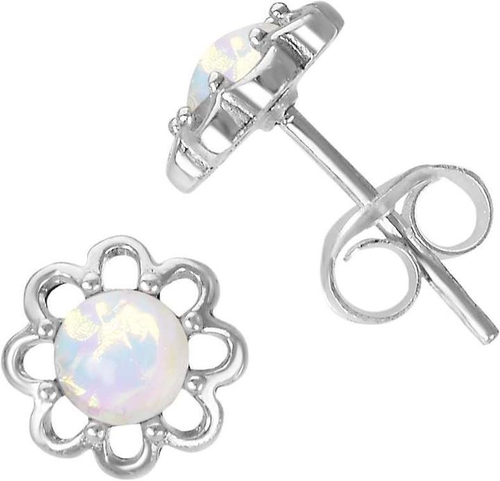 Bijouteria Ohrstecker (Silber 925, Synthetischer Opal)