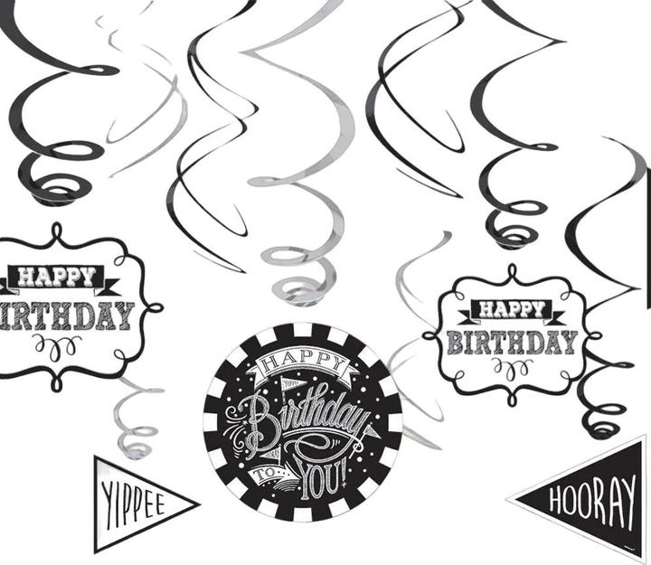 Produktbild Amscan Kreidetafel Happy Birthday Hängende Dekoration