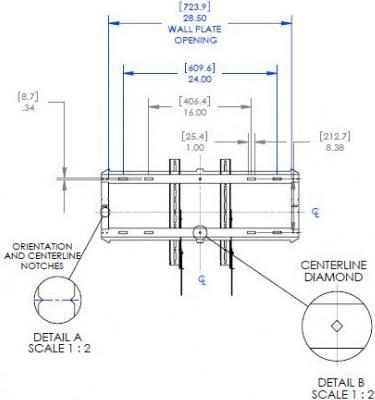 Actual product image Chief Wall bracket RLF2 (Wall, 72", 56.70 kg)