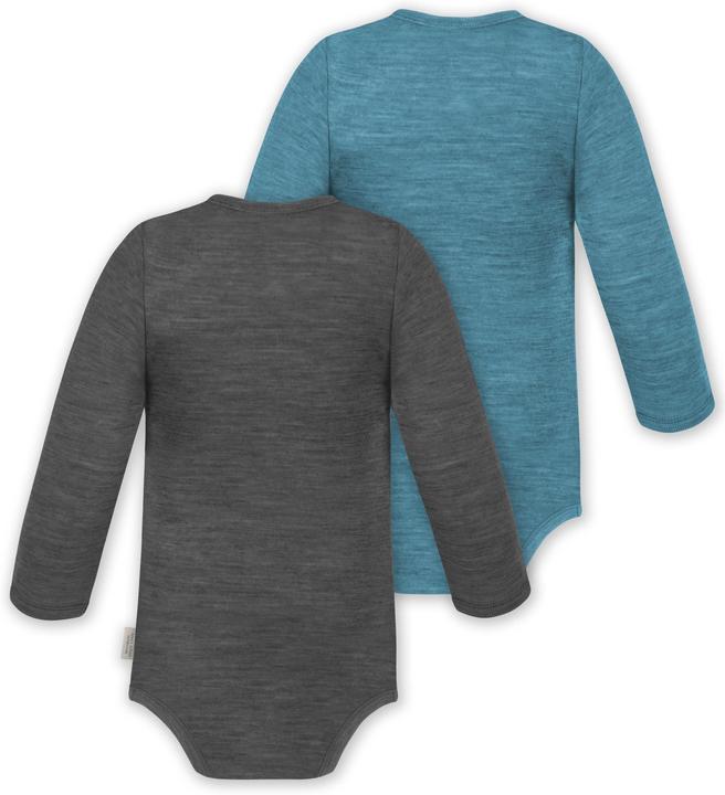 Produktbild Normani 2er Pack Baby Merino Body Langarm „Auckland" - 9373 (80)