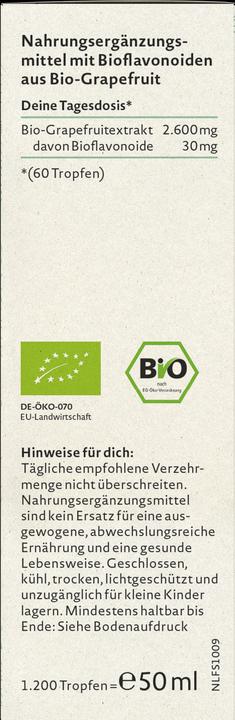 Nährwerte und Zutaten Nature Love Bio Grapefruit Extrakt (1 Stück, Tropfen)