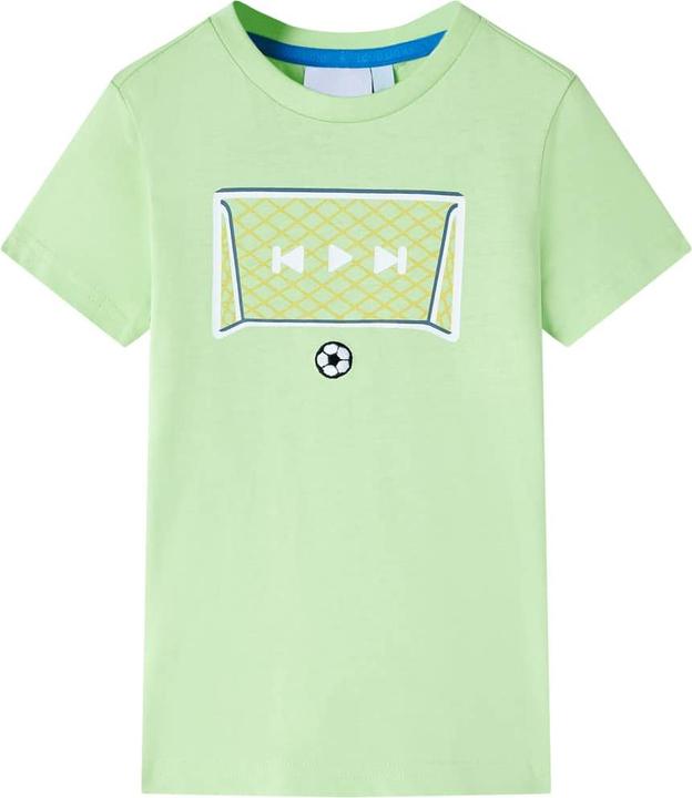 Image du produit VidaXL T-shirt enfant vert tilleul 116,Composition : 100 % coton,Couleur (116)
