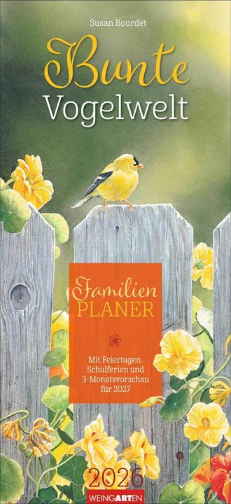 Produktbild Bunte Vogelwelt Familienplaner 2026 (22 x 48 cm, Deutsch)