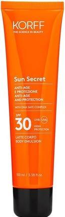 Immagine prodotto Korff Sun Secret Latte Corpo Protezione Solare e Anti-Età SPF 30 100ml (Latte solare, SPF 30, 100 ml)