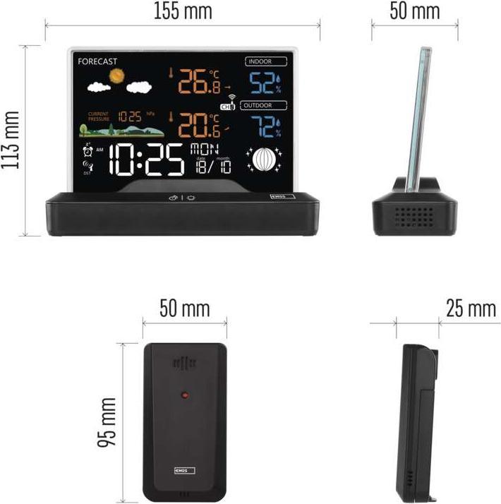 Actual product image Emos Drahtlose Wetterstation E8620