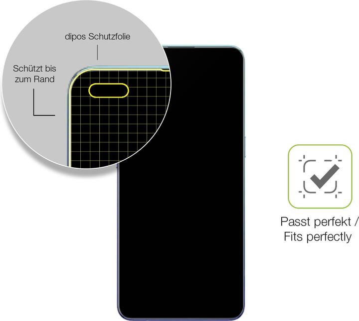 Actual product image Dipos Full Cover Screen Protector Matte (1 Piece, Oppo Reno 3 Pro)