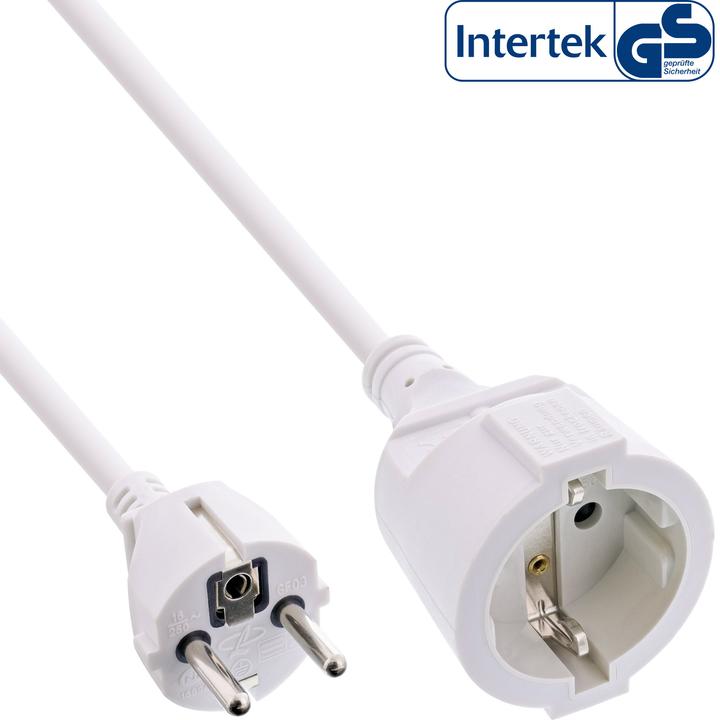 Actual product image InLine Protective contact extension ST / BU (3 m, CEE 7/7)