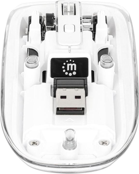 Immagine prodotto Manhattan Mouse MH trasparente 4D, bianco (Senza fili)