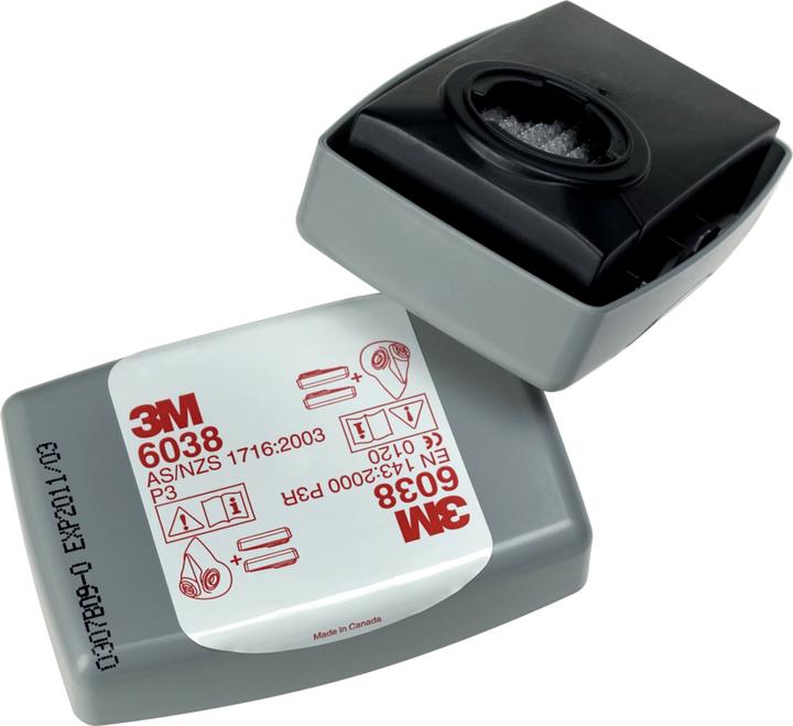 Produktbild 3M Partikelfilter mit Aktivkohle, P3R 6038 20 St. (P3 R, 20 x)