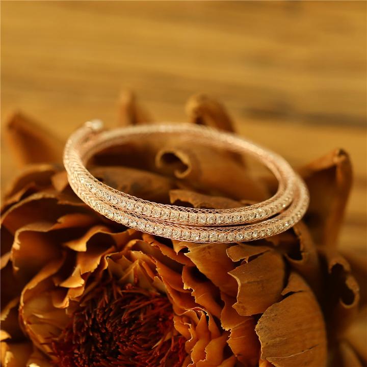 Actual product image Andreani Bracelet with genuine snowflake obsidian (80 cm, Metal)