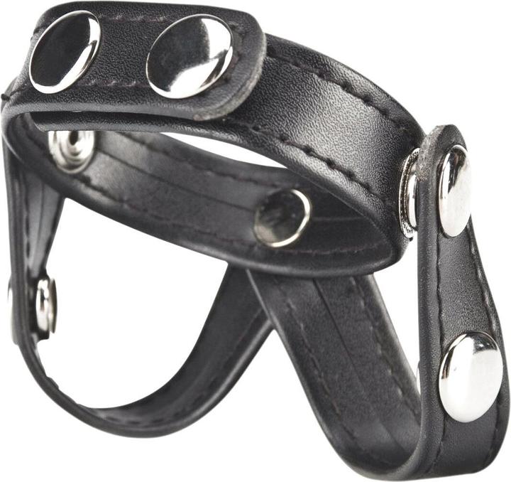 Actual product image Blue Line C&B GEAR V-Style Cock ring with Ball Divider