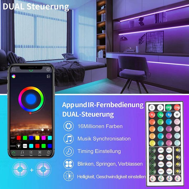 Immagine prodotto Lumina Swiss Set di strisce LED intelligente (RGB, 3000 cm, Interno)