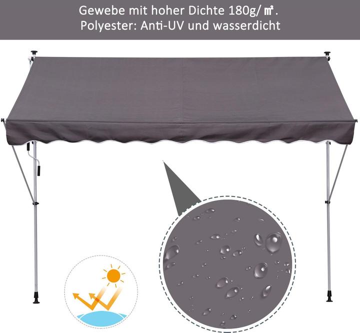 Produktbild Outsunny Klemmmarkise (2 m)