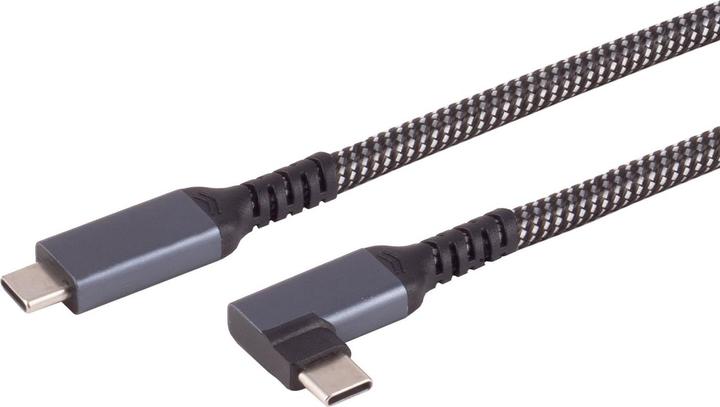 Immagine prodotto S-Impuls Set di 2 cavi di ricarica rapida da USB-C a USB-C con spina angolata a 90°, nero/bianco, 2 m, (2 m, USB 3.2 Gen 2)