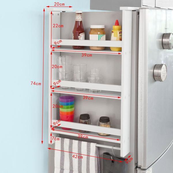 Produktbild SoBuy Küchenregal Weiss