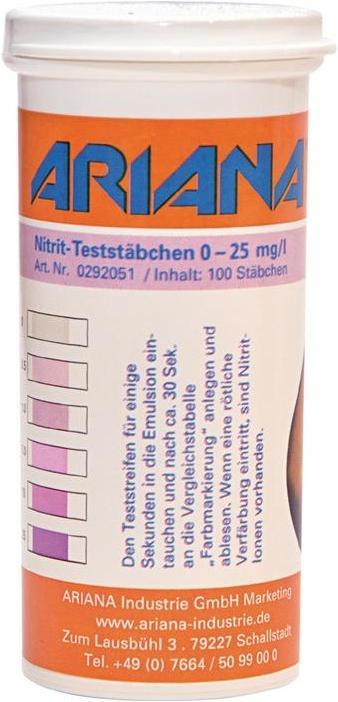 Produktbild Ariana Messstäbchen TRGS 611 Nitrit-Gehalt 0-25 mg/l 100 St.