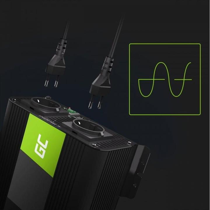 Productafbeelding GreenCell Omvormer auto 12V naar 230V zuiver sinus 1000W/2000W met