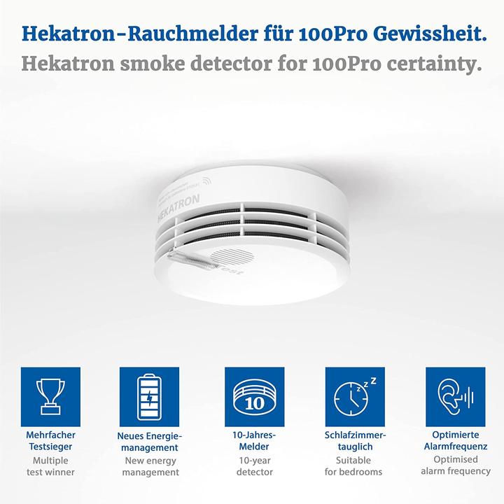 Image du produit Hekatron Détecteur de fumée Genius Plus In. VDS, certifié Q-Label