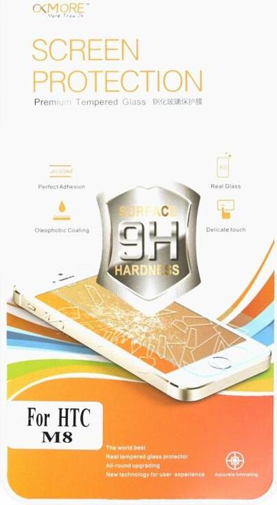 Actual product image Okmore 9H Screen Protector Glass HTC M8 (1 Piece, HTC One (M8), HTC One M8s)