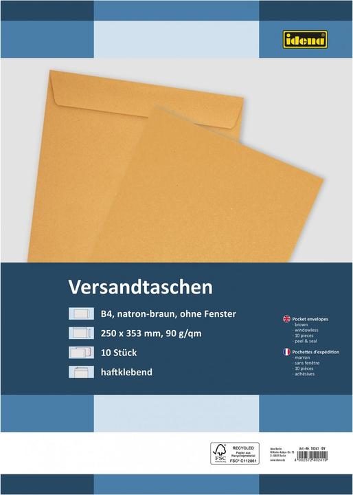 Produktbild Idena VT B4 braun 90g 10er hk o.F. FSC-Rec (10 x)
