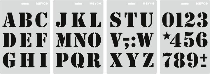Produktbild Meyco Schablonen-Set "Buchstaben & Zahlen"