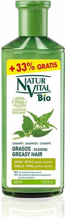 NaturVital CHAMPÚ BIO ECOCERT cabellos grasos 400 ml (400 ml, Flüssiges Shampoo)