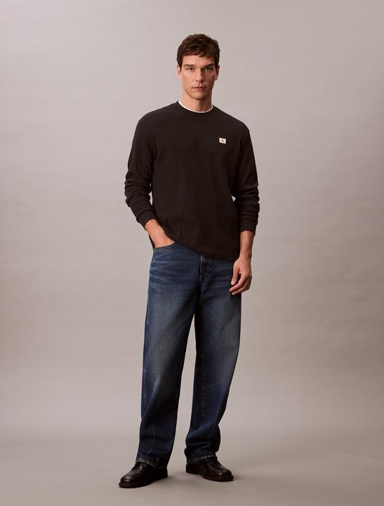 Actual product image Calvin Klein Jeans Ls Waffle Badge Crewnk Tee (XL)
