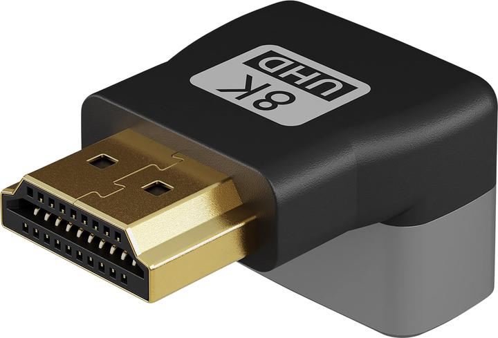 Produktbild Goobay HDMI-Winkeladapter 90° vertikal, 8K @ 60 Hz, vergoldet (HDMI)
