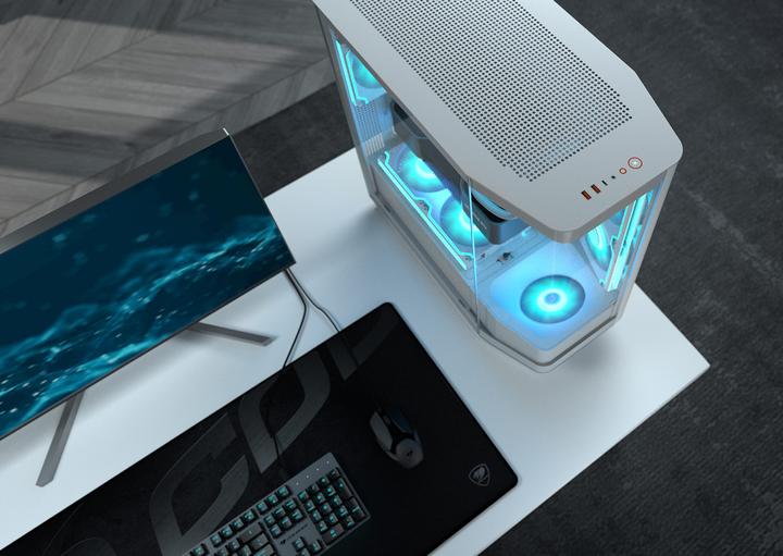 Image du produit Cougar Boitier Moyen Tour E-ATX FV270 RGB avec panneaux vitrés (Blanc) (mATX, Mini-ITX, ATX, SSI CEB)