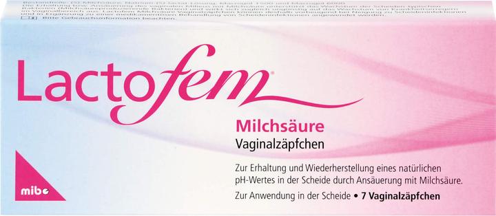 Immagine prodotto Mibe Supposte vaginali all'acido lattico Lactofem, 7 pezzi SUP (Supposte vaginali)
