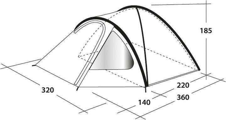 Actual product image Outwell Cloud 5 (Dome tent, 8.70 kg, 5 persons)