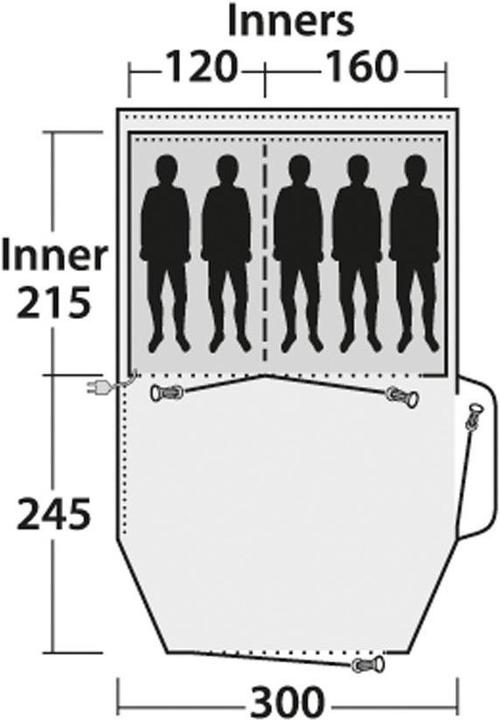 Produktbild Outwell Dayton 5 (Tunnelzelt, 16.60 kg, 5 Personen)