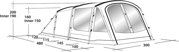 Produktbild Outwell Dayton 5 (Tunnelzelt, 16.60 kg, 5 Personen)