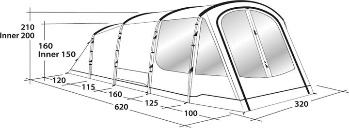 Produktbild Outwell Collingwood 5 Tent (Tunnelzelt, 20.80 kg, 5 Personen)