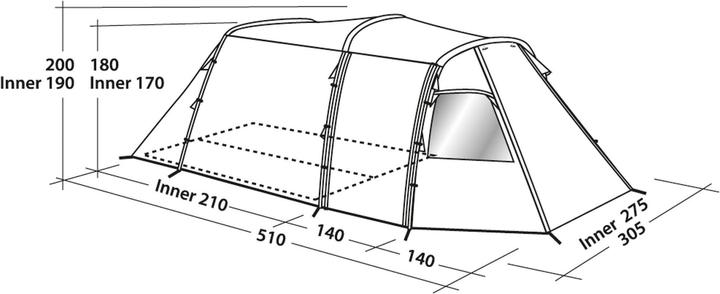 Actual product image Easy Camp Huntsville 500 Tent (Tunnel tent, 5 persons)