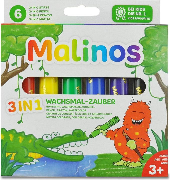 Malinos Wachsmalstifte (Mehrfarbig, 6 x)