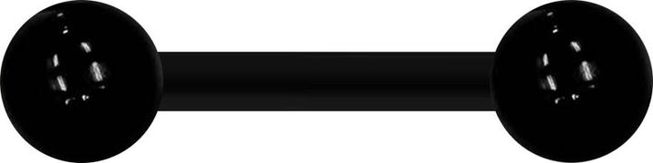 Star Piercing Barbell schwarz mit zwei Kugeln (ohne Messing, Acryl)
