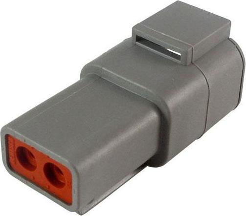 Produktbild TE Connectivity Gehäuse, Stecker, 1 Reihen, 2 Pole, Grau