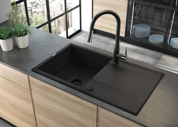 Actual product image Deante 1-bowl granite sink with drainer (100 cm, 52 cm)