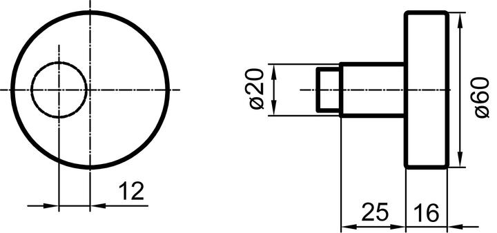 Actual product image Glutz Door knobs 5830 (Door knob)