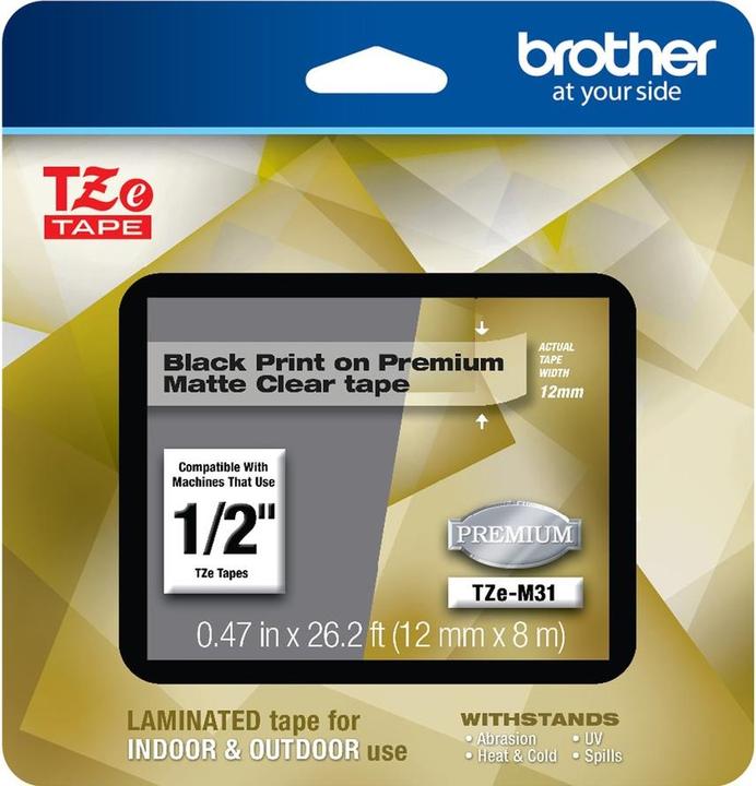 Actual product image Brother P-Touch (1.20 cm, Black)